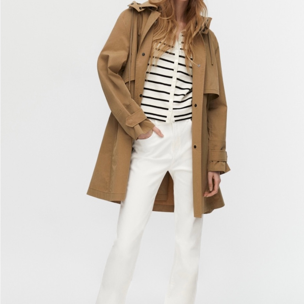 Massimo Dutti technical parka with hoodie